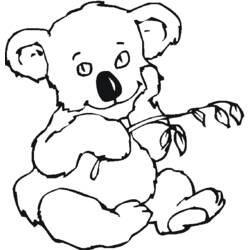 Dessin à colorier: Koala (Animaux) #9331 - Coloriages à Imprimer Gratuits