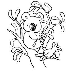 Dessin à colorier: Koala (Animaux) #9341 - Coloriages à Imprimer Gratuits