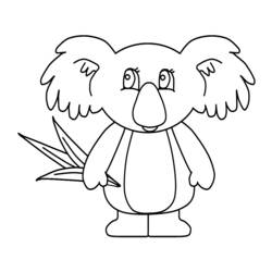 Dessin à colorier: Koala (Animaux) #9349 - Coloriages à Imprimer Gratuits