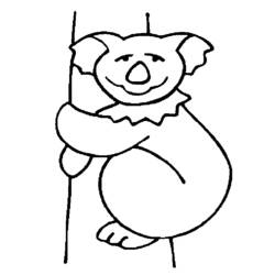 Dessin à colorier: Koala (Animaux) #9351 - Coloriages à Imprimer Gratuits