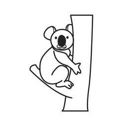 Dessin à colorier: Koala (Animaux) #9389 - Coloriages à Imprimer Gratuits
