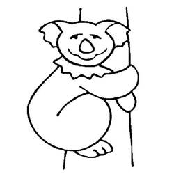 Dessin à colorier: Koala (Animaux) #9421 - Coloriages à Imprimer Gratuits
