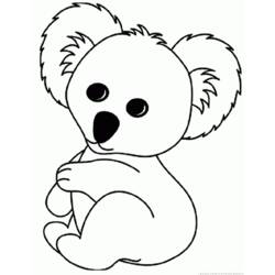 Dessin à colorier: Koala (Animaux) #9466 - Coloriages à Imprimer Gratuits