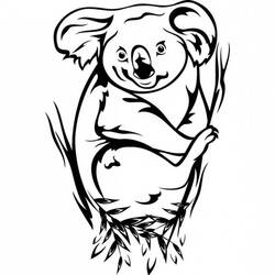 Dessin à colorier: Koala (Animaux) #9483 - Coloriages à Imprimer Gratuits