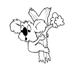 Dessin à colorier: Koala (Animaux) #9485 - Coloriages à Imprimer Gratuits