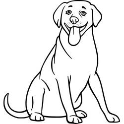 Dessin à colorier: Labrador (Animaux) #220743 - Coloriages à Imprimer Gratuits