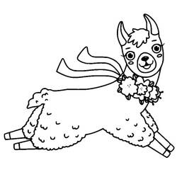 Dessin à colorier: Lama (Animaux) #179515 - Coloriages à Imprimer Gratuits