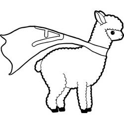 Dessin à colorier: Lama (Animaux) #179518 - Coloriages à Imprimer Gratuits