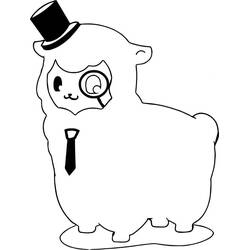Dessin à colorier: Lama (Animaux) #179536 - Coloriages à Imprimer Gratuits