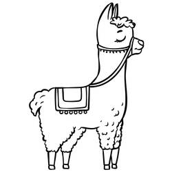 Dessin à colorier: Lama (Animaux) #179538 - Coloriages à Imprimer Gratuits