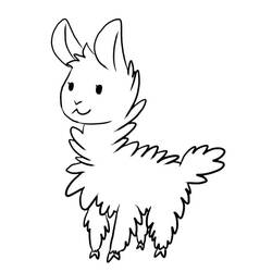 Dessin à colorier: Lama (Animaux) #179539 - Coloriages à Imprimer Gratuits