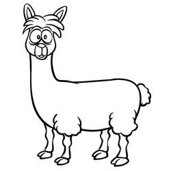 Dessin à colorier: Lama (Animaux) #179542 - Coloriages à Imprimer Gratuits