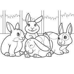 Coloriage Lapin (Animaux) #177171 à imprimer et colorier