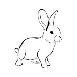 Coloriage Lapin (Animaux) #177184 à imprimer et colorier