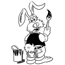 Coloriage Lapin (Animaux) #177195 à imprimer et colorier