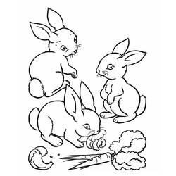 Coloriage Lapin (Animaux) #177203 à imprimer et colorier
