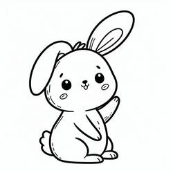 Coloriage Lapin (Animaux) #216894 à imprimer et colorier