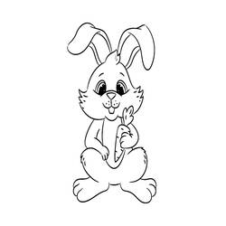 Coloriage Lapin (Animaux) #216903 à imprimer et colorier