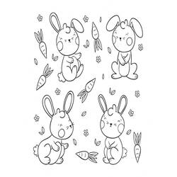 Coloriage Lapin (Animaux) #216904 à imprimer et colorier