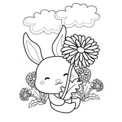Coloriage Lapin (Animaux) #216907 à imprimer et colorier