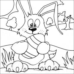 Dessin à colorier: Lapin (Animaux) #9632 - Coloriages à Imprimer Gratuits