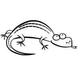 Dessin à colorier: Lézard (Animaux) #179641 - Coloriages à Imprimer Gratuits