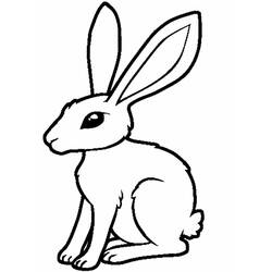 Coloriage Lièvre (Animaux) #209016 à imprimer et colorier