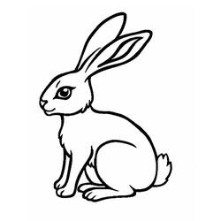 Coloriage Lièvre (Animaux) #209017 à imprimer et colorier