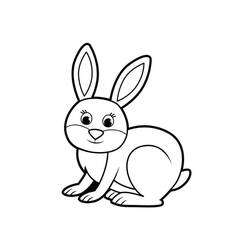 Coloriage Lièvre (Animaux) #209037 à imprimer et colorier