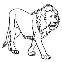 Dessin à colorier: Lion (Animaux) #10239 - Coloriages à Imprimer