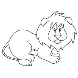Dessin à colorier: Lion (Animaux) #10243 - Coloriages à Imprimer