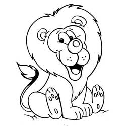 Dessin à colorier: Lion (Animaux) #10244 - Coloriages à Imprimer