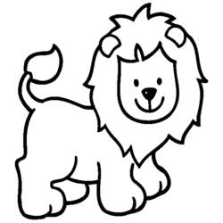 Dessin à colorier: Lion (Animaux) #10248 - Coloriages à Imprimer