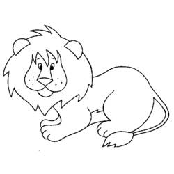Dessin à colorier: Lion (Animaux) #10259 - Coloriages à Imprimer