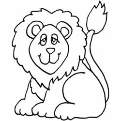 Dessin à colorier: Lion (Animaux) #10265 - Coloriages à Imprimer Gratuits