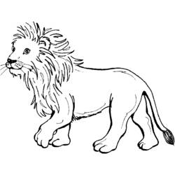 Dessin à colorier: Lion (Animaux) #10267 - Coloriages à Imprimer