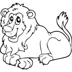 Dessin à colorier: Lion (Animaux) #10268 - Coloriages à Imprimer