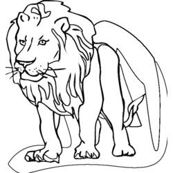 Dessin à colorier: Lion (Animaux) #10279 - Coloriages à imprimer