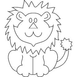 Dessin à colorier: Lion (Animaux) #10284 - Coloriages à Imprimer Gratuits