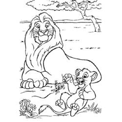 Dessin à colorier: Lion (Animaux) #10285 - Coloriages à Imprimer Gratuits