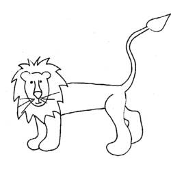 Dessin à colorier: Lion (Animaux) #10290 - Coloriages à Imprimer Gratuits
