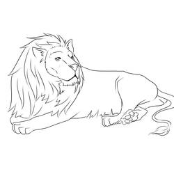 Dessin à colorier: Lion (Animaux) #10299 - Coloriages à imprimer
