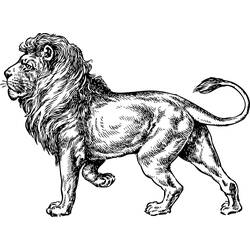 Dessin à colorier: Lion (Animaux) #10318 - Coloriages à Imprimer