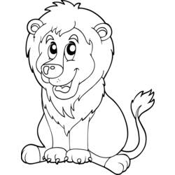 Dessin à colorier: Lion (Animaux) #10335 - Coloriages à Imprimer