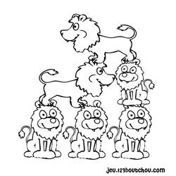 Dessin à colorier: Lion (Animaux) #10336 - Coloriages à Imprimer Gratuits