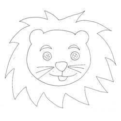 Dessin à colorier: Lion (Animaux) #10347 - Coloriages à Imprimer Gratuits