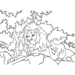 Dessin à colorier: Lion (Animaux) #10418 - Coloriages à Imprimer Gratuits
