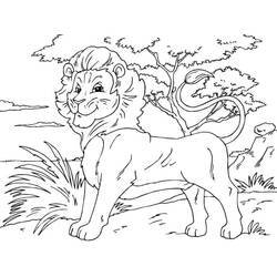 Coloriage Lion (Animaux) #174864 à imprimer et colorier