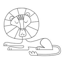 Coloriage Lion (Animaux) #174884 à imprimer et colorier