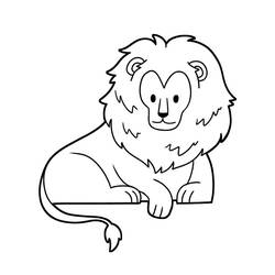 Coloriage Lion (Animaux) #174895 à imprimer et colorier